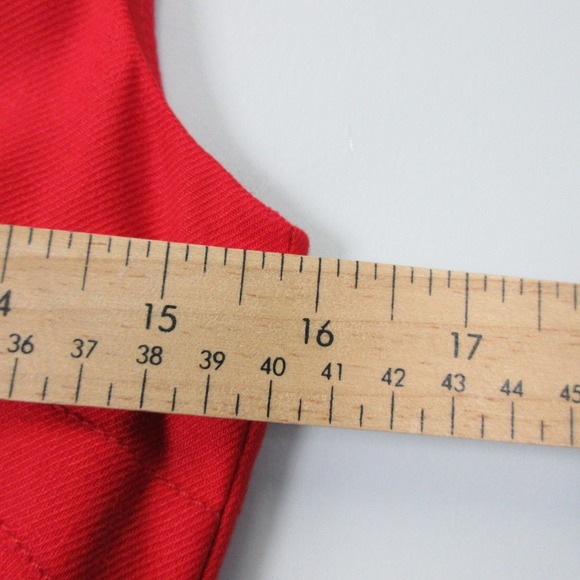 J.Crew High Neck Sheath Dress Midi 2 Red Linen Stretch Pencil Career Office 348 - Picture 9 of 11